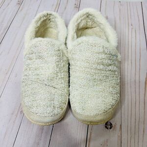 TOMS India Slippers White Metallic Boucle